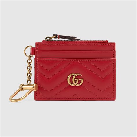 gucci wallet on chain interlocking|Gucci GG Marmont keychain wallet.